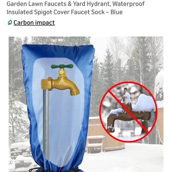 Waterproof Blue Faucet Cover Sock - Picture 4 of 6